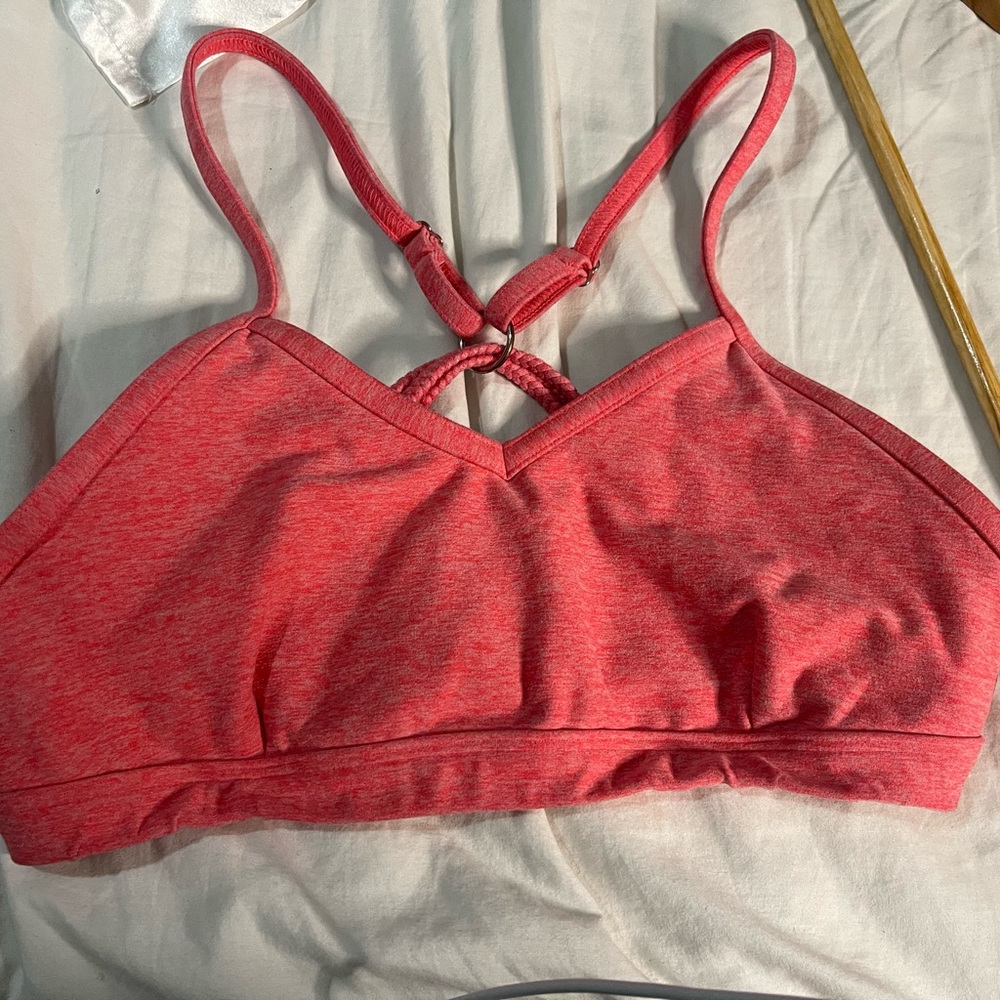 Bombshell Sportswear Coral Strappy Sports Bralette - Picture 2 of 2